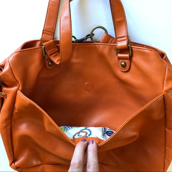 Jaye Hersh Hollywood Intuition Orange Handbag Purse - Picture 13 of 14